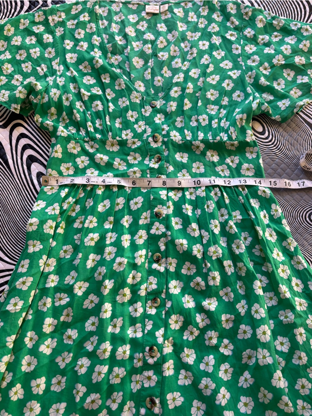 Billabong Green Floral Button-Front Maxi Dress - Picture 4 of 8